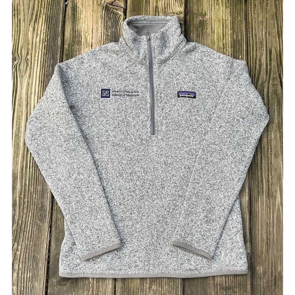 Patagonia Men's Size Small Gray Better Sweater 1/4 Zip Fleece Pullover Nevada